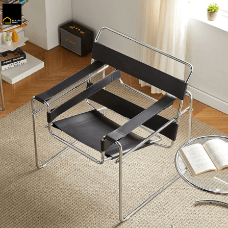 เก้าอี้อเนกประสงค์ RENITA HOME รุ่น KEVIN CHAIR สีดำโครงเหล็ก เบาะหนัง PU_3